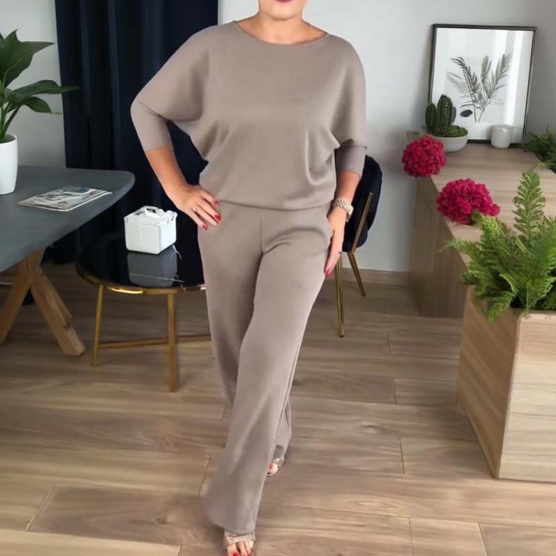 Ingrid Striksæt Dame 3-Delt – Lang Cardigan, Top og Bukser