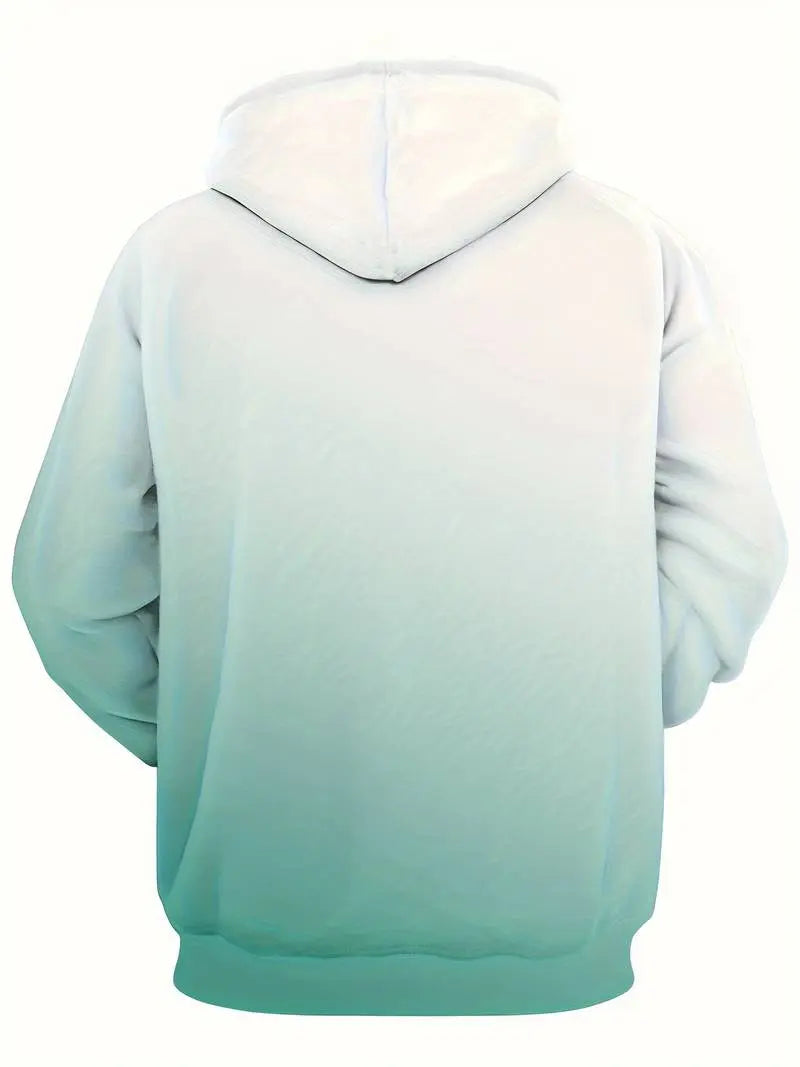Farvegradient Hættetrøje Mænd | Komfortabel Hoodie med Integreret Hætte til Hverdagsbrug 2