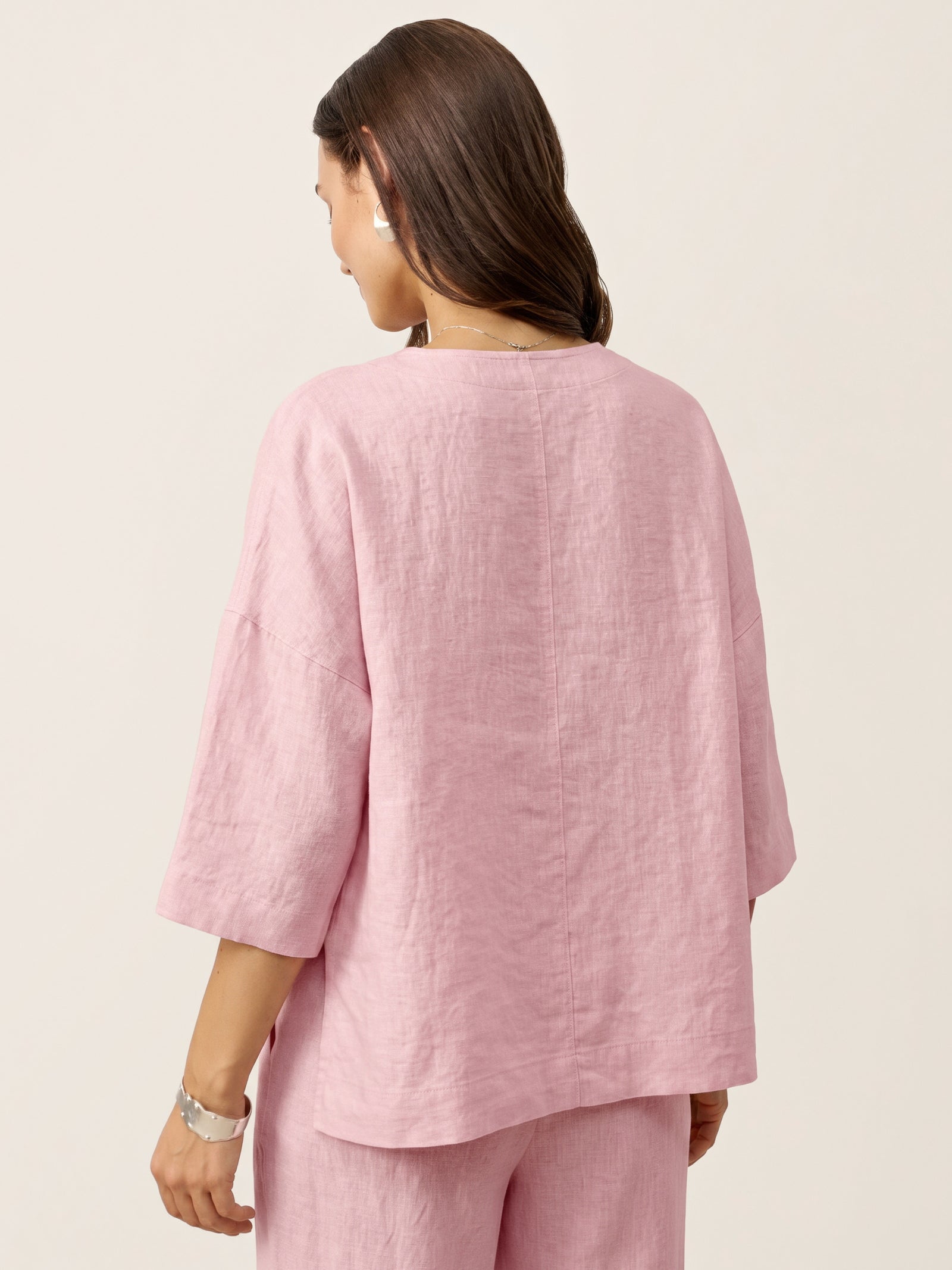 Viola Hørtop Dame – Drop Shoulder med Asymmetrisk Lag-kant