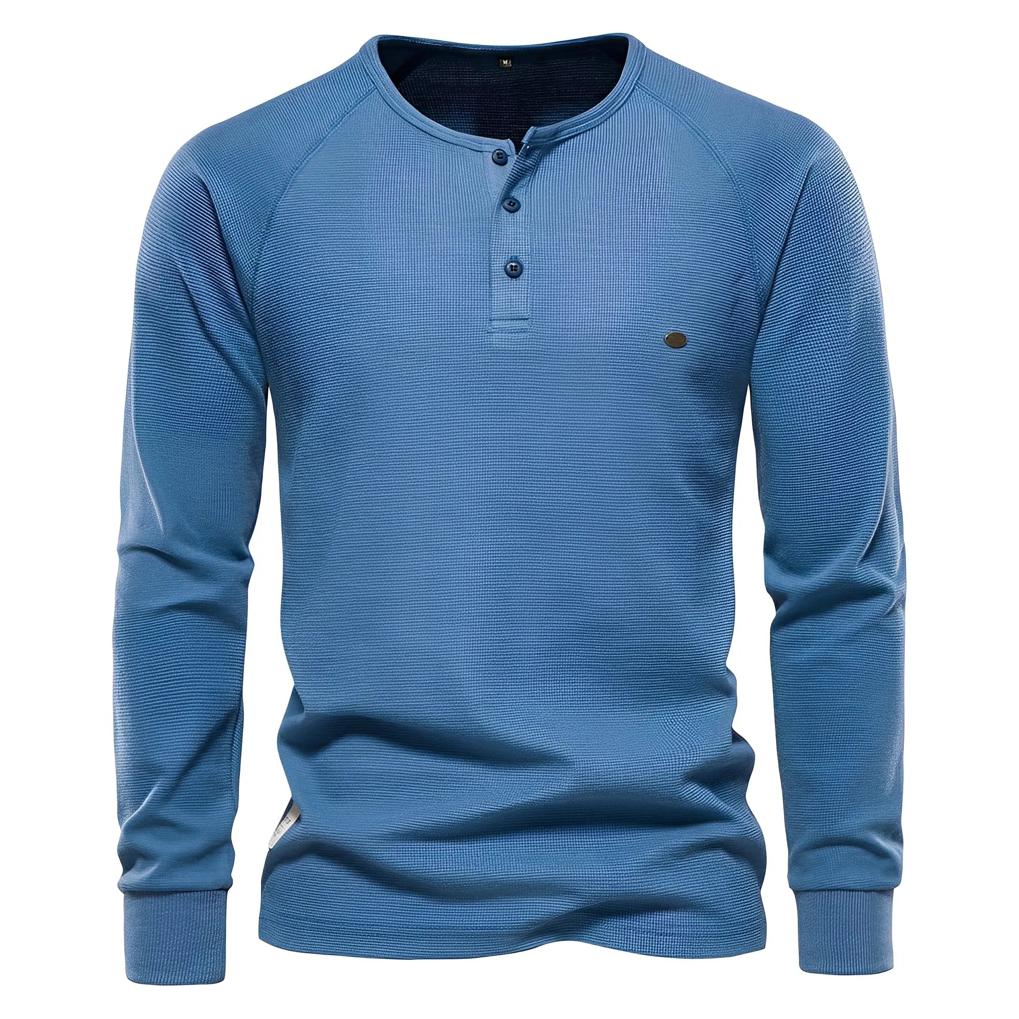 Langærmet Waffle T-shirt til Mænd med Blødt Stof | Elegant Casual Look til Hverdag 6