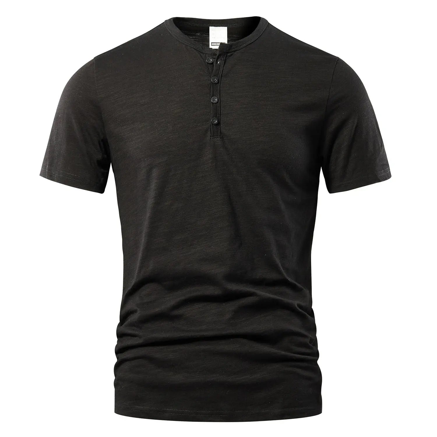 Casual T-Shirt til Mænd med Knaplukning | Komfortabel Design til Hverdag og Fritid 7