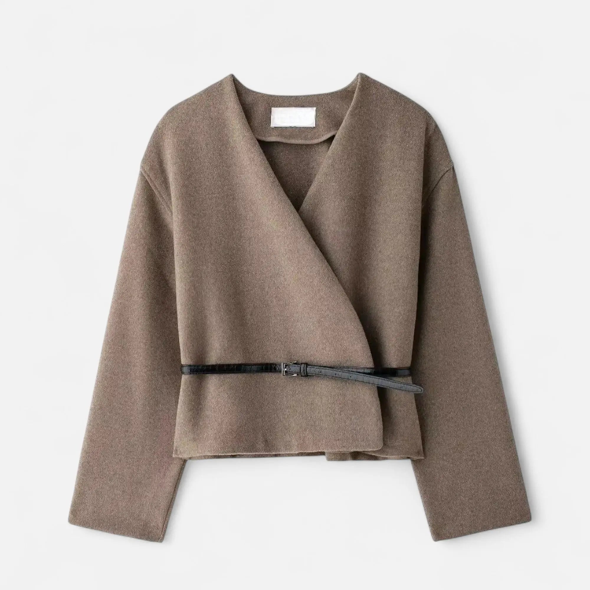 Liv | Elegant Wrap Sweater Dame med Bindebælte