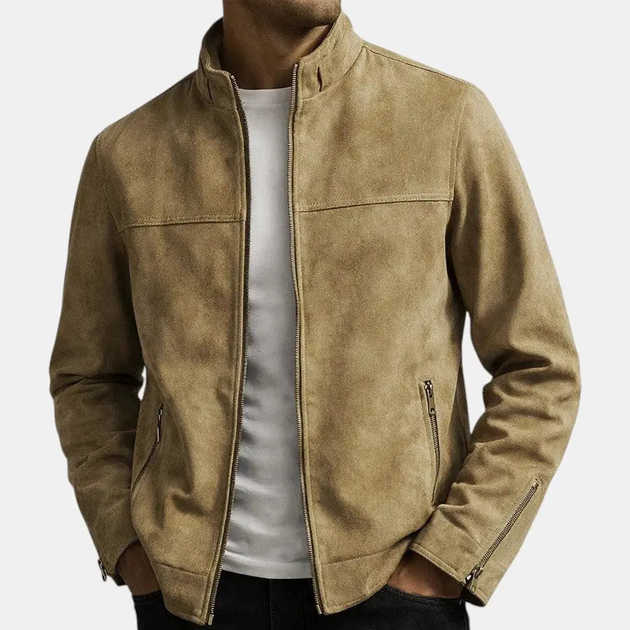 Ruskindsjakke Herre ægte ruskind – Letvægts, åndbar og komfort  Panorla