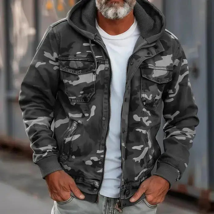 Rodolfo | Camouflage Hættetrøje Jakke til Mænd