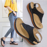 Leather Sandals Women Roman – Two-Tone Summer Sandals
