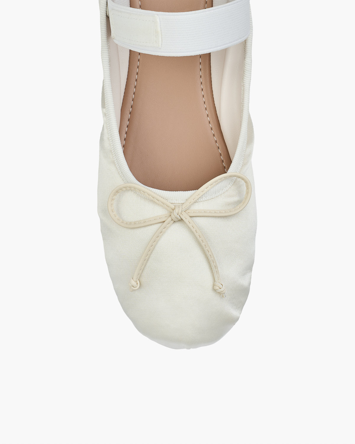 Satin Ballerina Sko Dame – Rund Snude i Blødt Satin