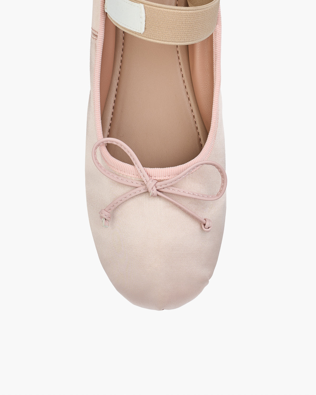 Satin Ballerina Sko Dame – Rund Snude i Blødt Satin