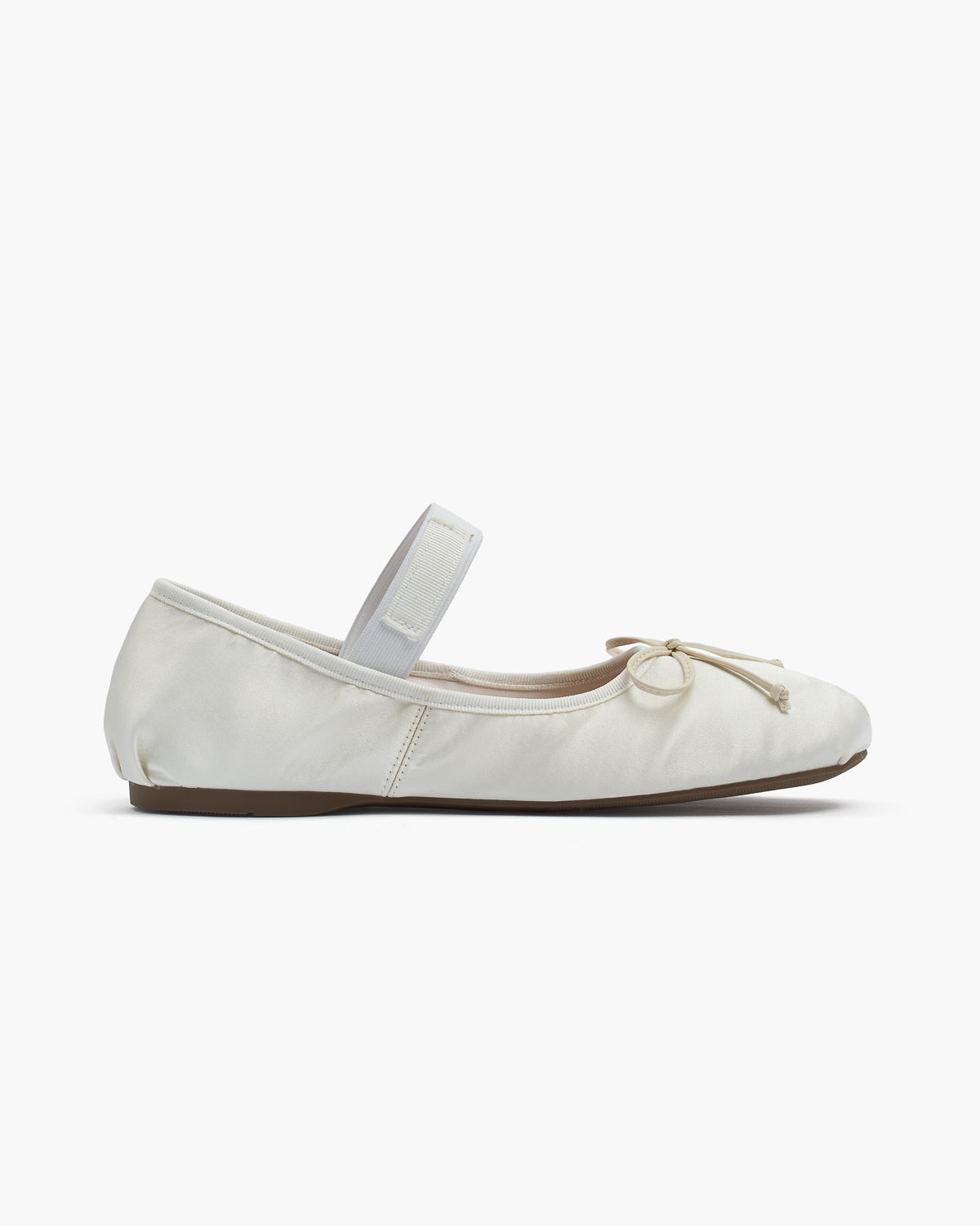 Satin Ballerina Sko Dame – Rund Snude i Blødt Satin