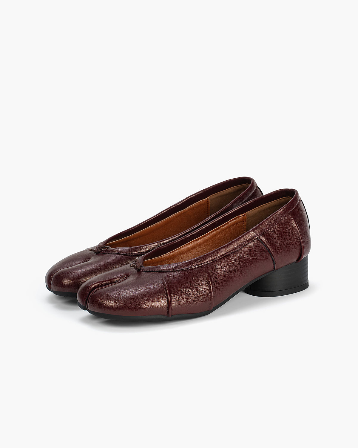 Tabi Pumps Women – Lace-Up Block Heel Split Toe