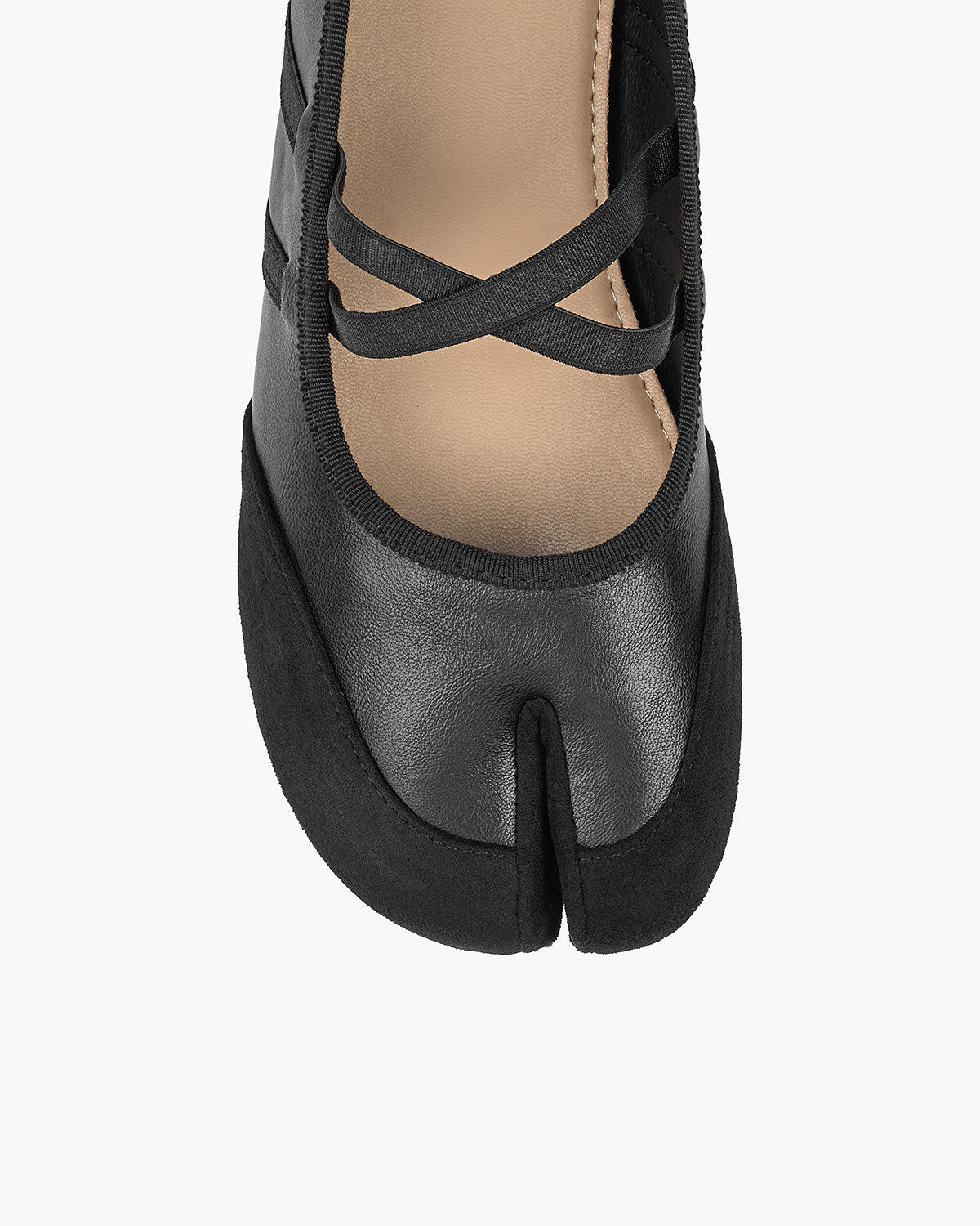 Tabi Sko Dame Ballerina – Split-Toe med Krydsremme
