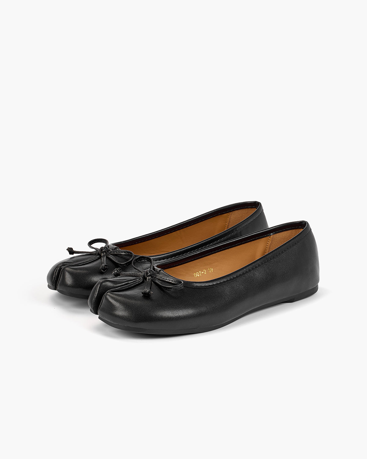 Tabi Ballet Flats Women – Bow Split Toe Microfibre Leather