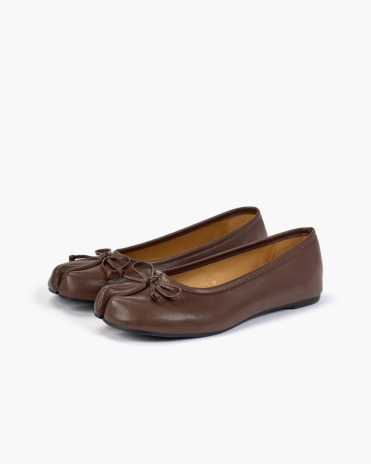 Tabi Ballet Flats Women – Bow Split Toe Microfibre Leather