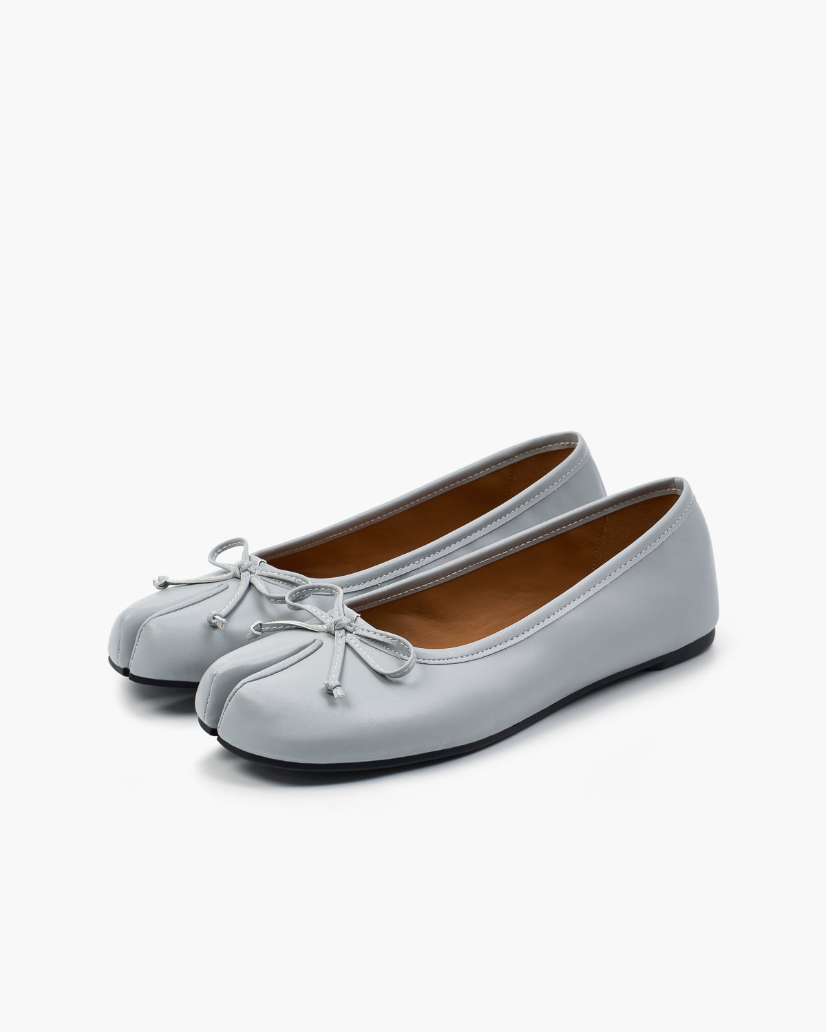 Tabi Ballet Flats Women – Bow Split Toe Microfibre Leather