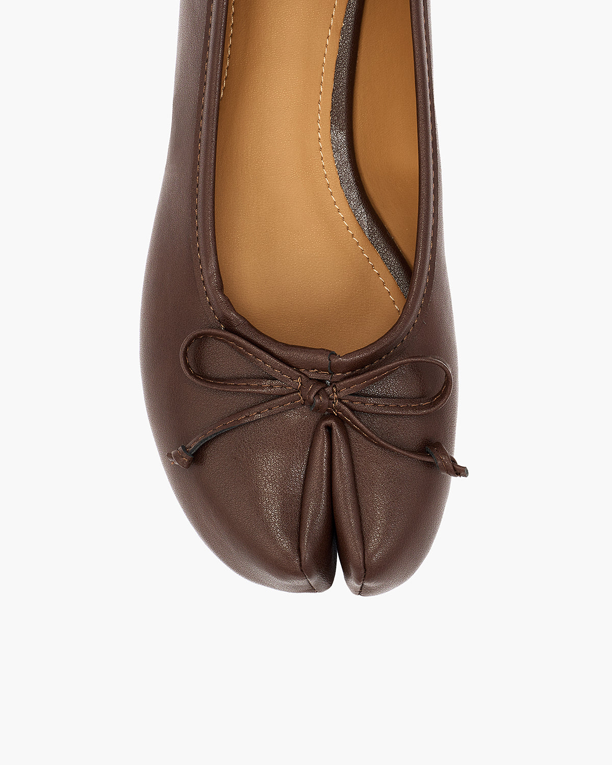 Tabi Ballet Flats Women – Bow Split Toe Microfibre Leather