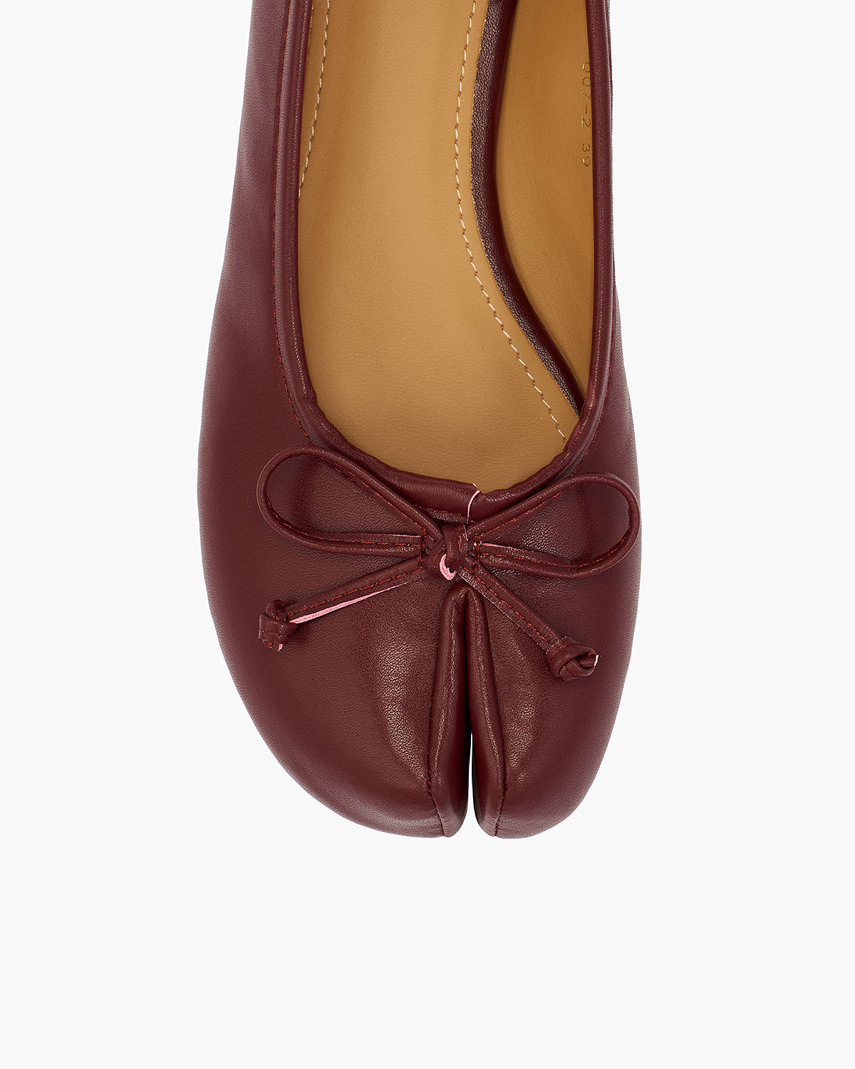 Tabi Ballet Flats Women – Bow Split Toe Microfibre Leather