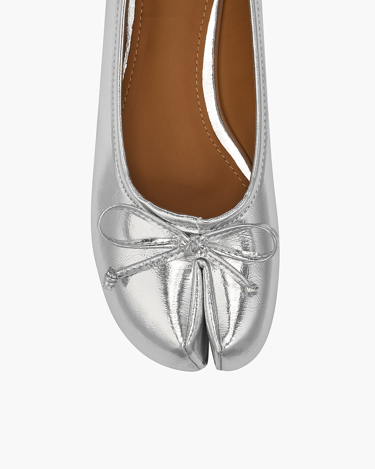 Tabi Ballet Flats Women – Bow Split Toe Microfibre Leather