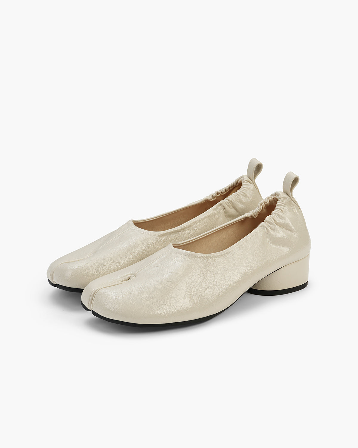 Tabi Pumps Women – Block Heel Split Toe Microfibre