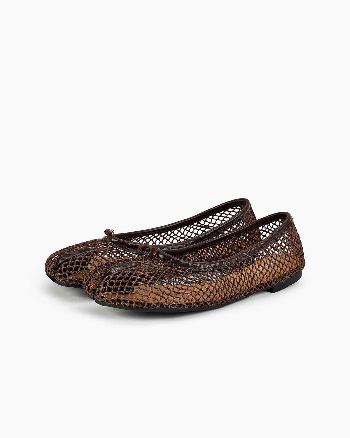 Tabi Ballerina Dame Fishnet – Netstof Sko med Split-Toe
