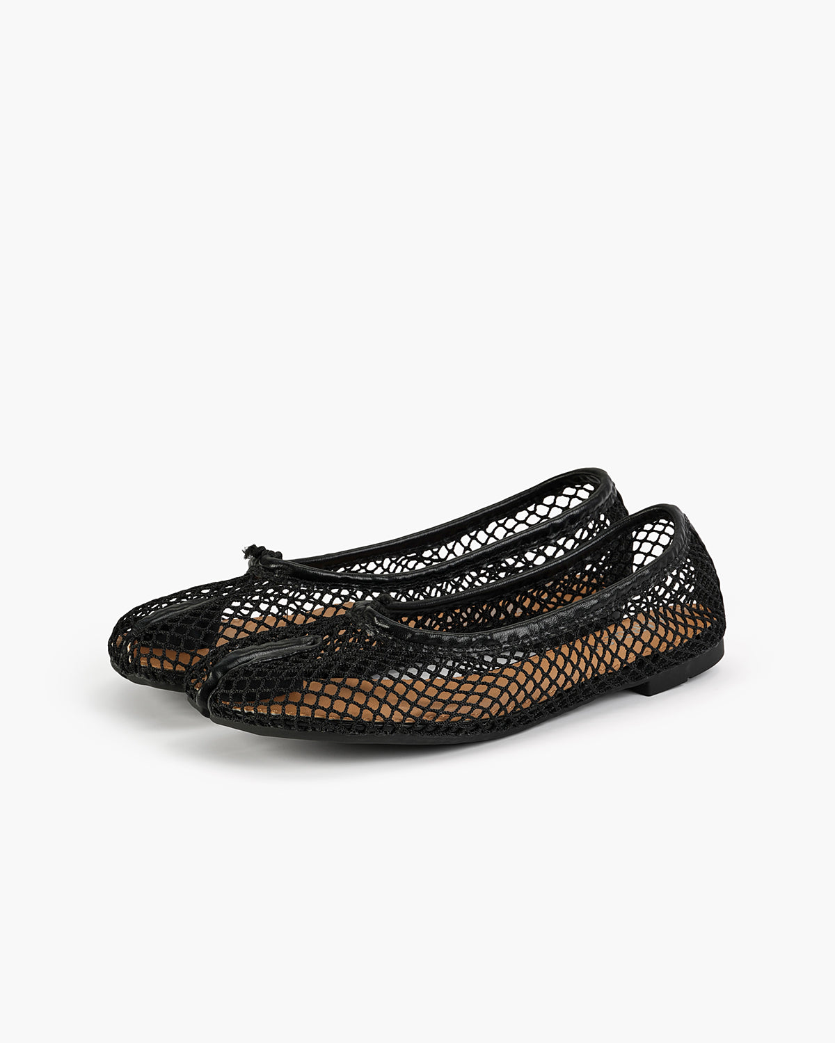 Tabi Ballerina Dame Fishnet – Netstof Sko med Split-Toe