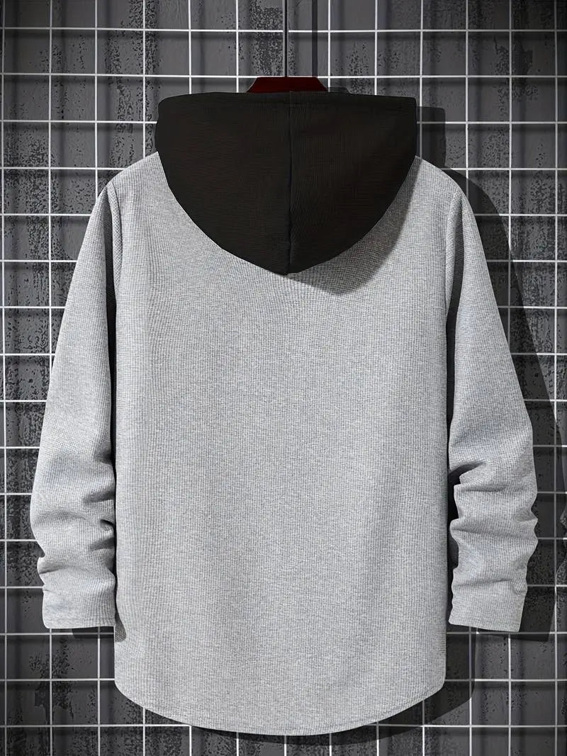 Emil | Hættetrøje Mænd Color Block Lige Pasform Med Hætte Til Fritid