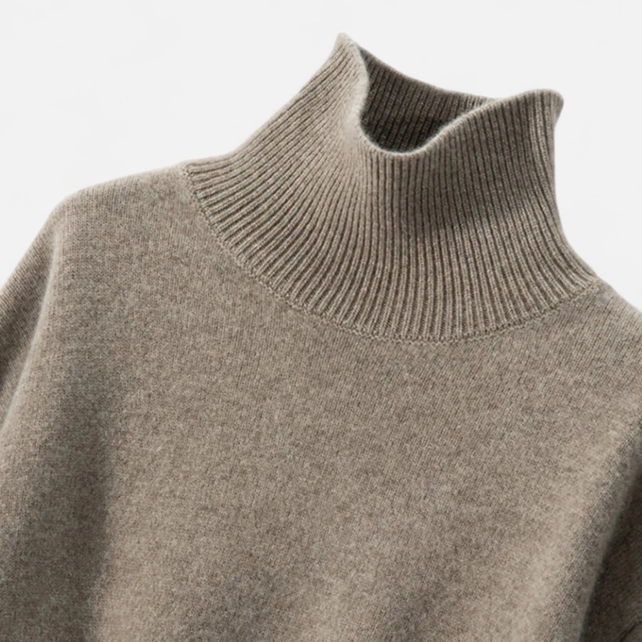 Højhalset Striktrøje Dame | Blød Vinterstrik med Figursyet Pasform | Tidløs Komfort til Hverdag og Arbejde 7