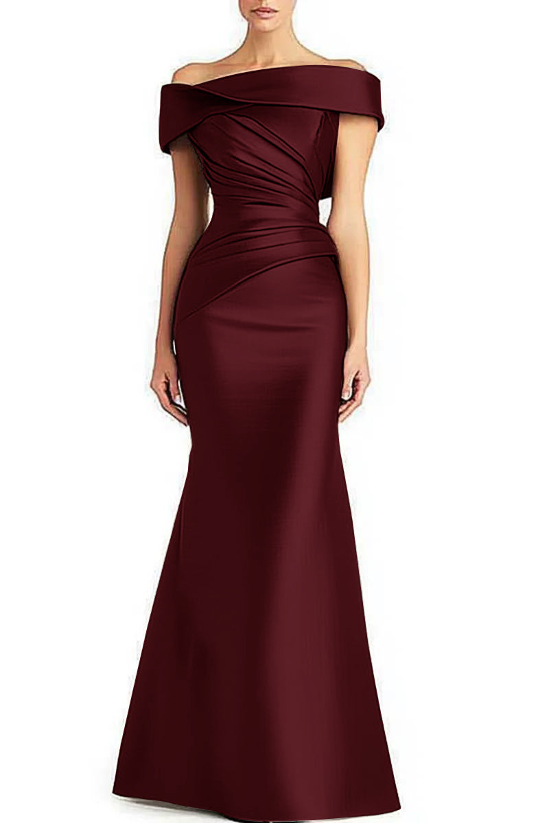 Havfrue Maxikjole Dame Off-Shoulder – Figursyet Festkjole
