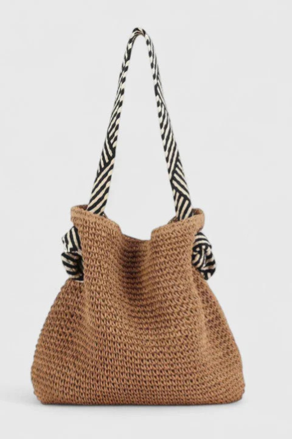 Vævet Shopper Taske | Rummelig med Brede Stropper | Let og Stilfuld til Sommerbrug 2