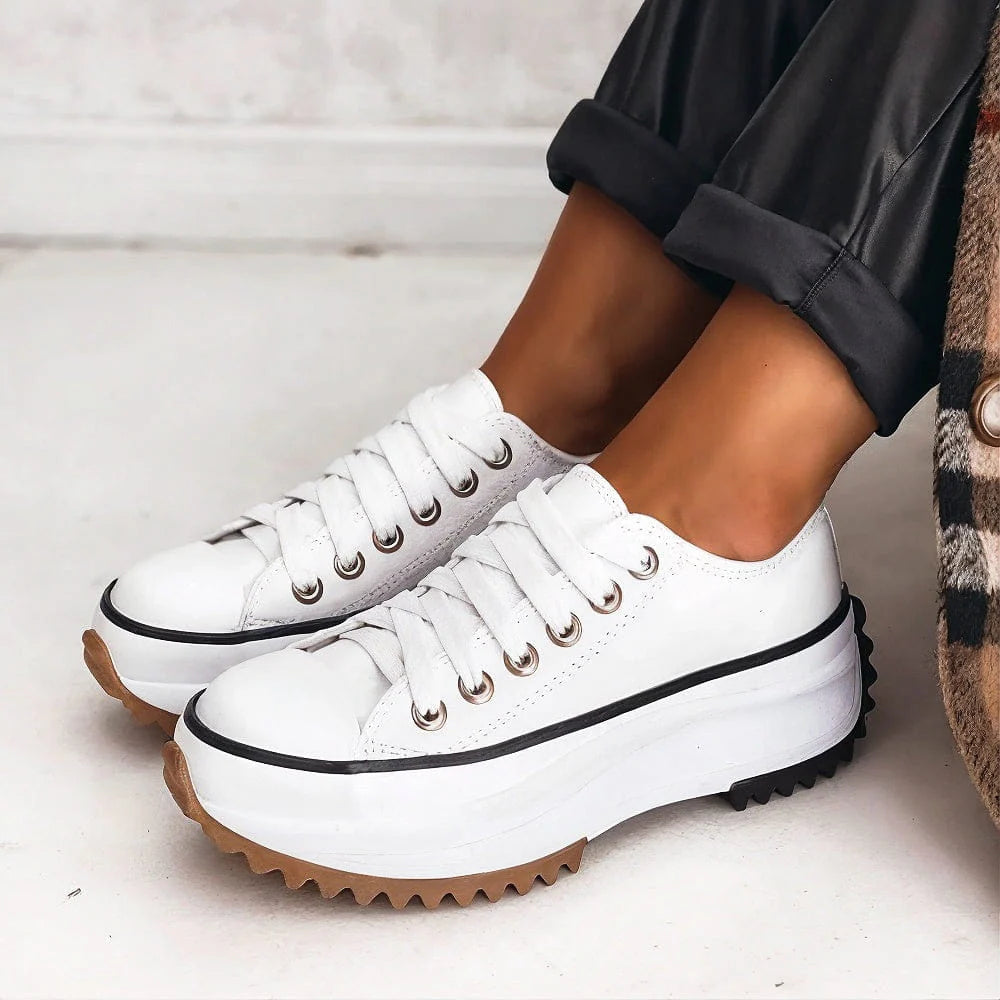Platform Sneakers Dame – Ortopædiske Snøresko med Buestøtte