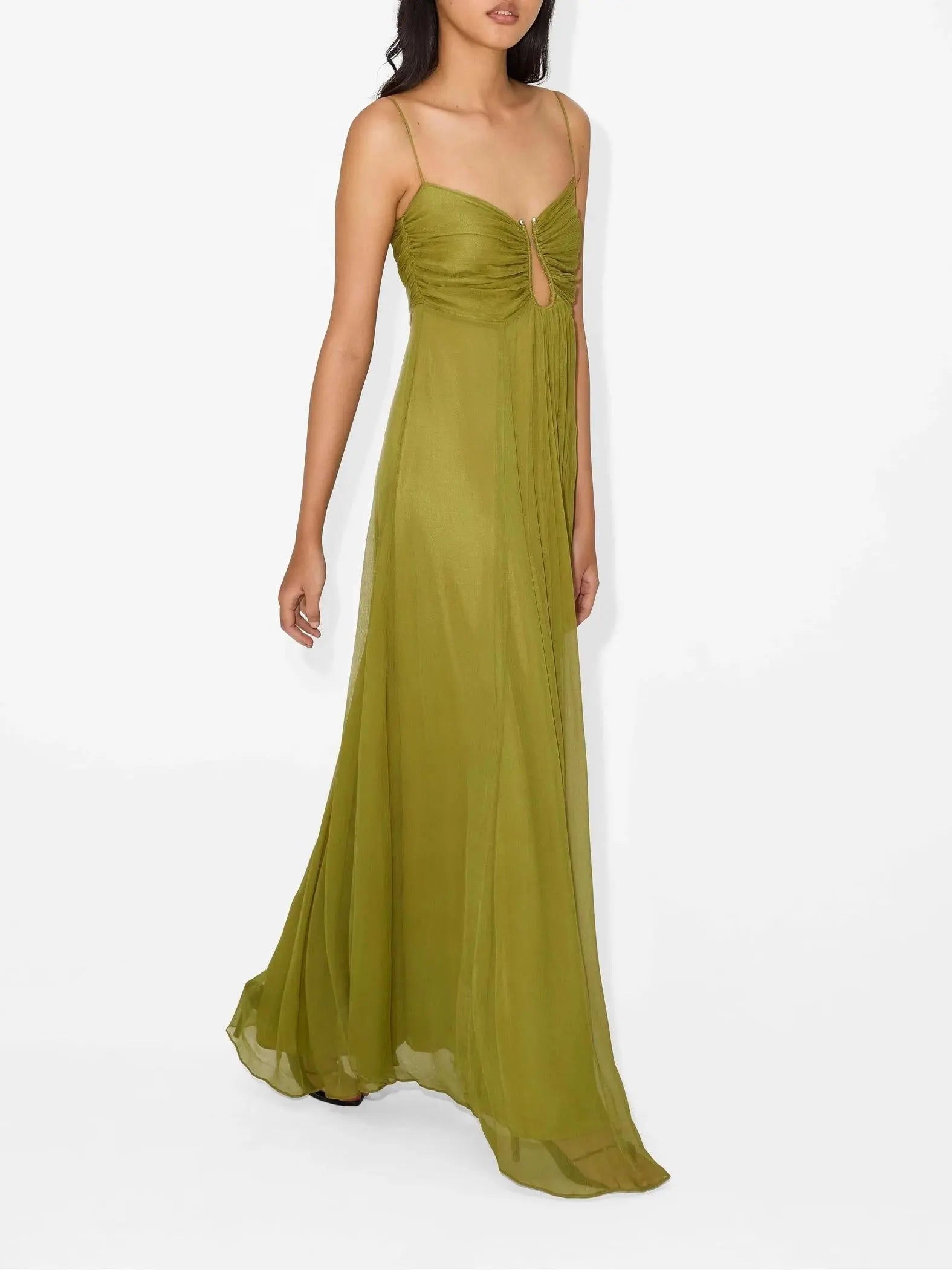 Flou Olive Morea maxi-kjole  Panorla