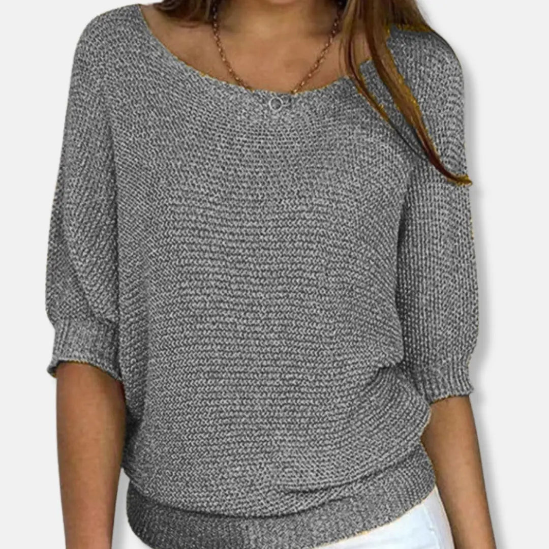Sweater Dame – Afslappet Rund Hals med Let Pasform – Komfort til Daglig Brug