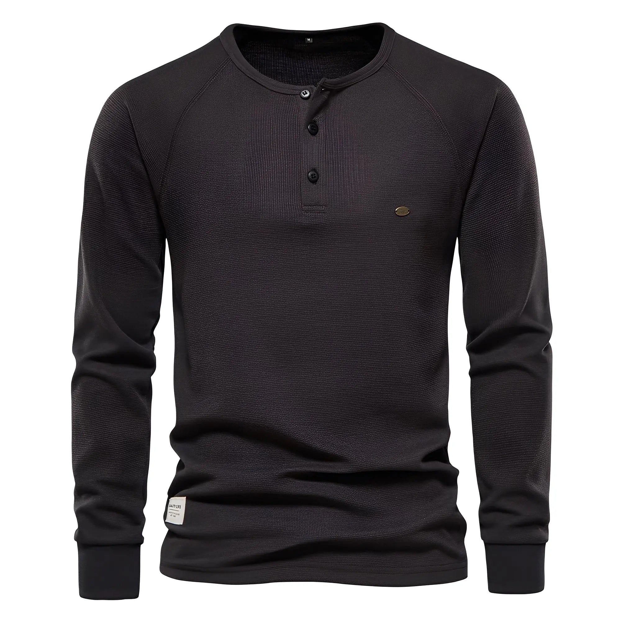 Langærmet Waffle T-shirt til Mænd med Blødt Stof | Elegant Casual Look til Hverdag 8