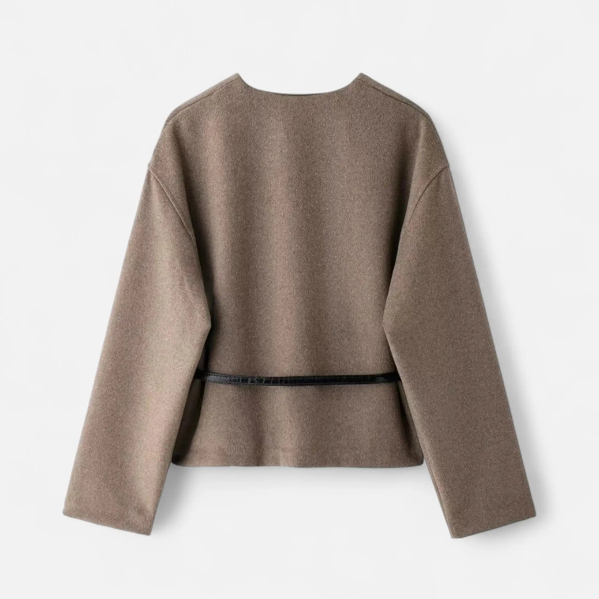 Liv | Elegant Wrap Sweater Dame med Bindebælte 8