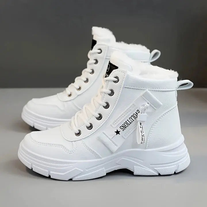 Vinterstøvler Dame | Varm Fleecefor og Lynlås ? Komfortabel Beskyttelse mod Kulde 2