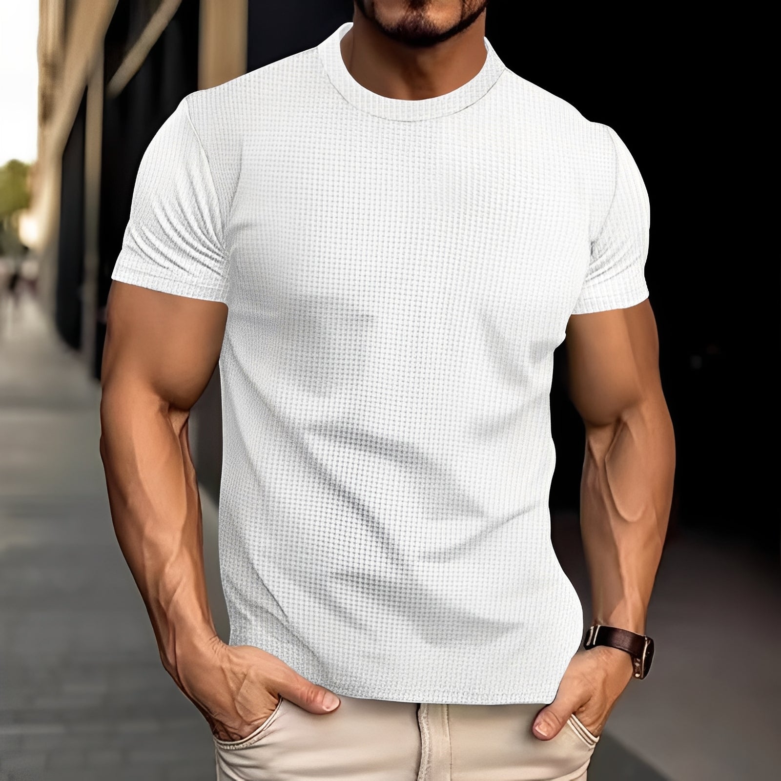 Slim Fit T Shirt Herre | Komfortabel Hvid T Shirt til Mænd med Tidløst Design 1