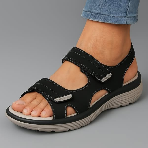 Ortopædiske Sandaler Dame – Bløde Komfort Sandaler med Velcro