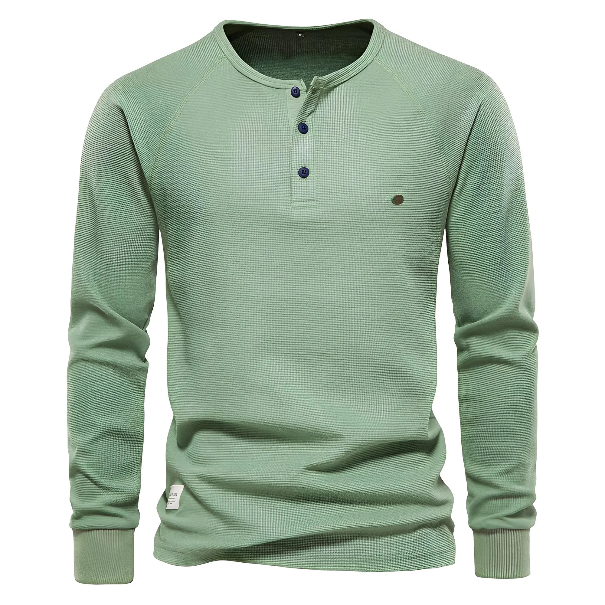 Langærmet Waffle T-shirt til Mænd med Blødt Stof | Elegant Casual Look til Hverdag 5