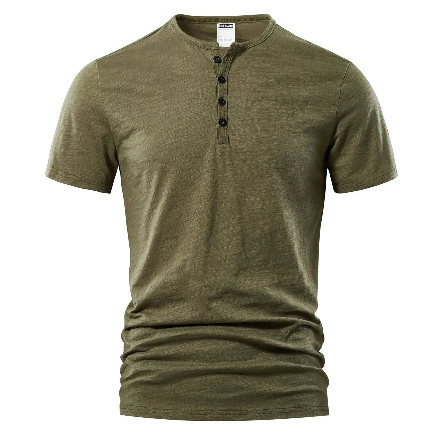 Casual T-Shirt til Mænd med Knaplukning | Komfortabel Design til Hverdag og Fritid 5