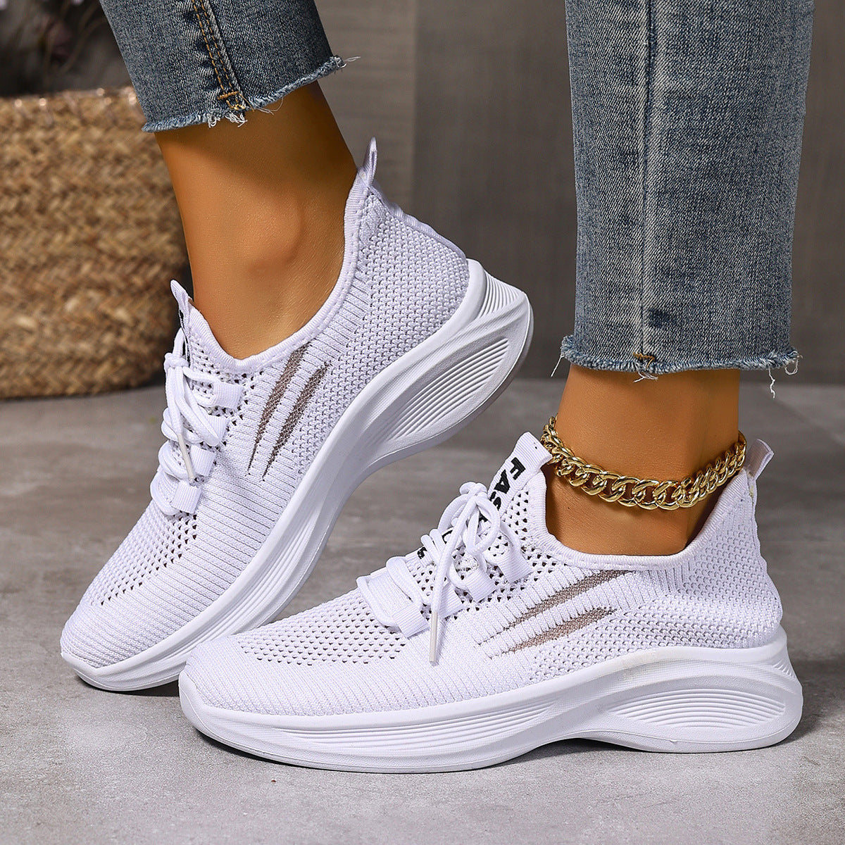 Sneakersy z Siatki Damskie Lekkie – Oddychające Sneakersy na Co Dzień