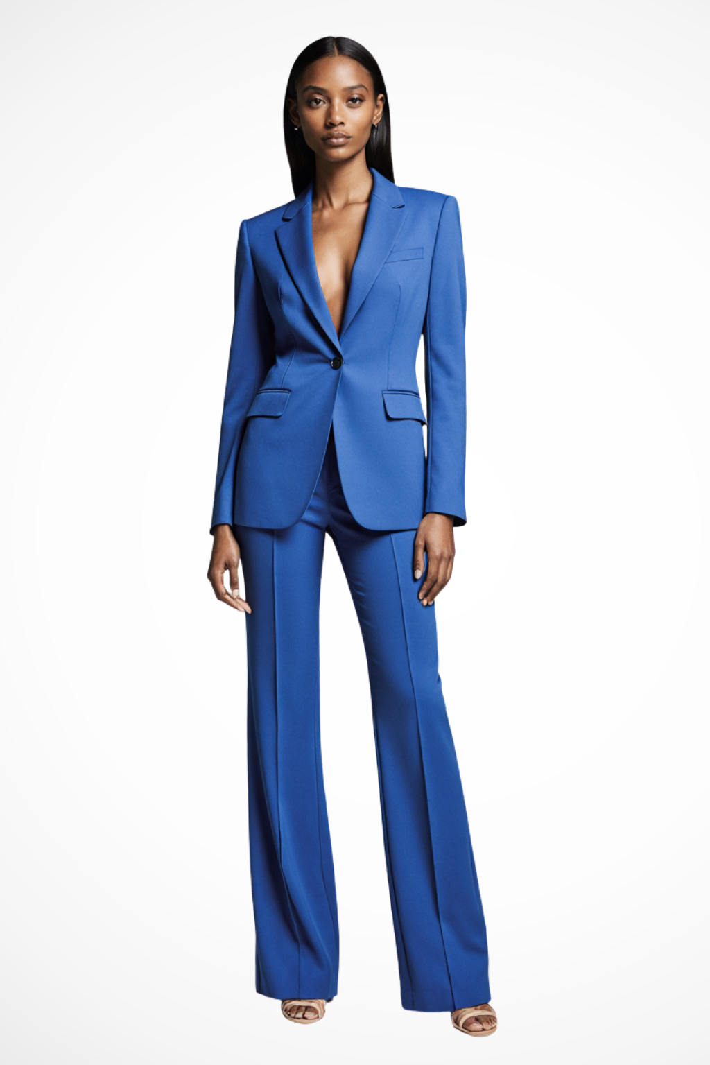 Liora | Jakkesæt Dame 2-Delt med Fitted Blazer og Wide Leg Bukser | Komfortabelt Sæt til Arbejde og Fest 10