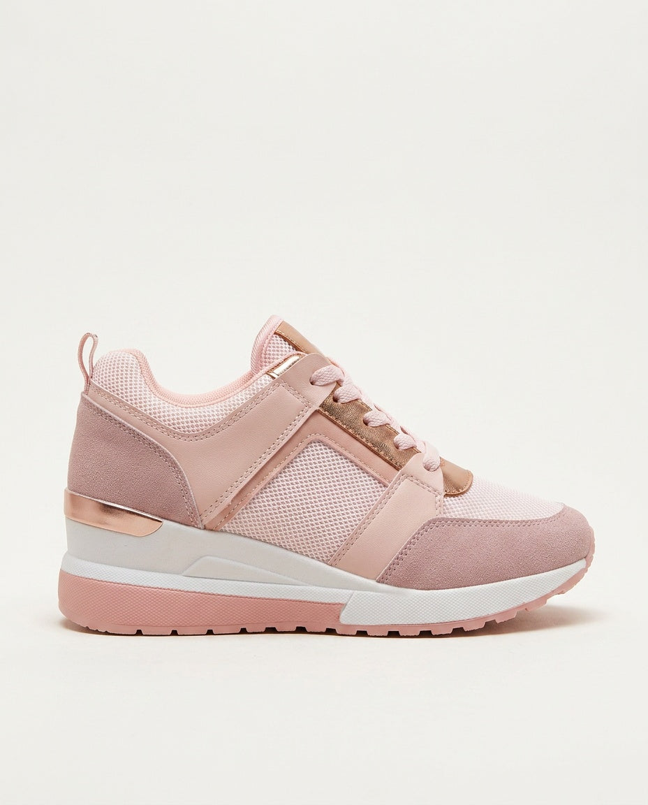 Platform Sneakers Dame Snøre – Chunky Sål og Polstret Indersål