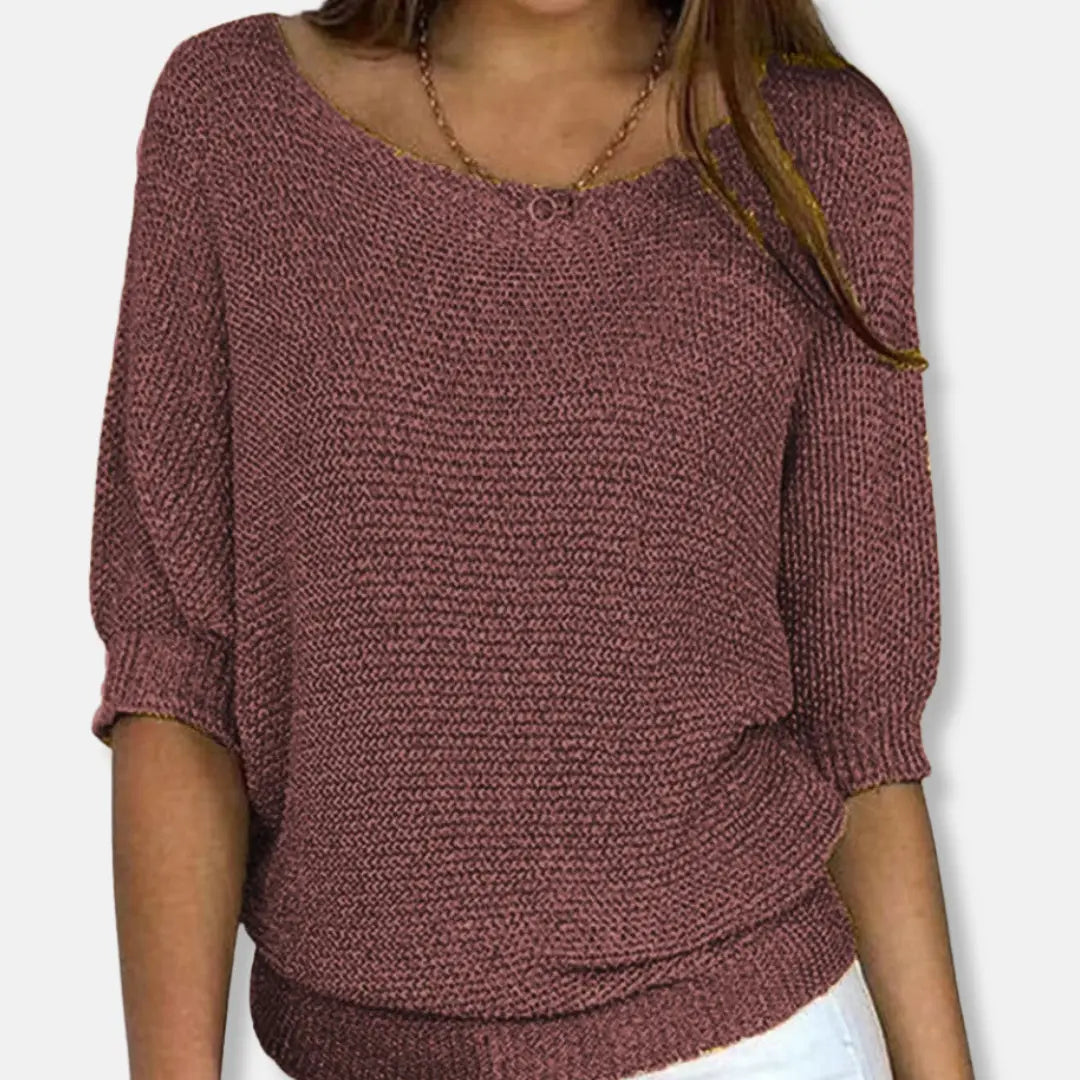 Sweater Dame – Afslappet Rund Hals med Let Pasform – Komfort til Daglig Brug