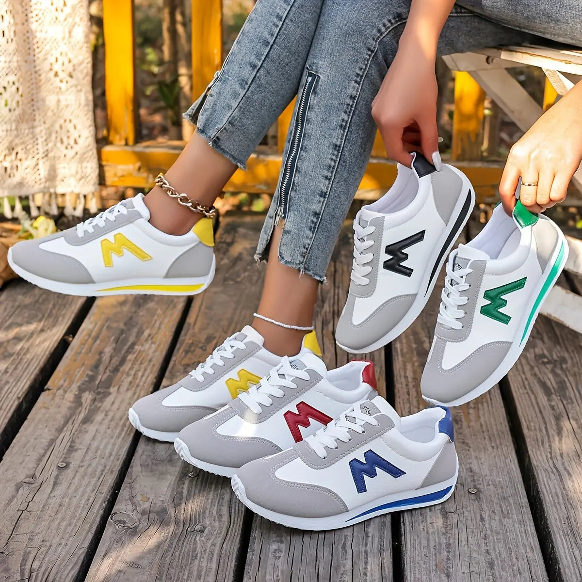 Hanne | Ortopædiske Low-Top Sneakers med Åndbart Mesh | Stødabsorberende Komfort for Aktiv Livsstil 4