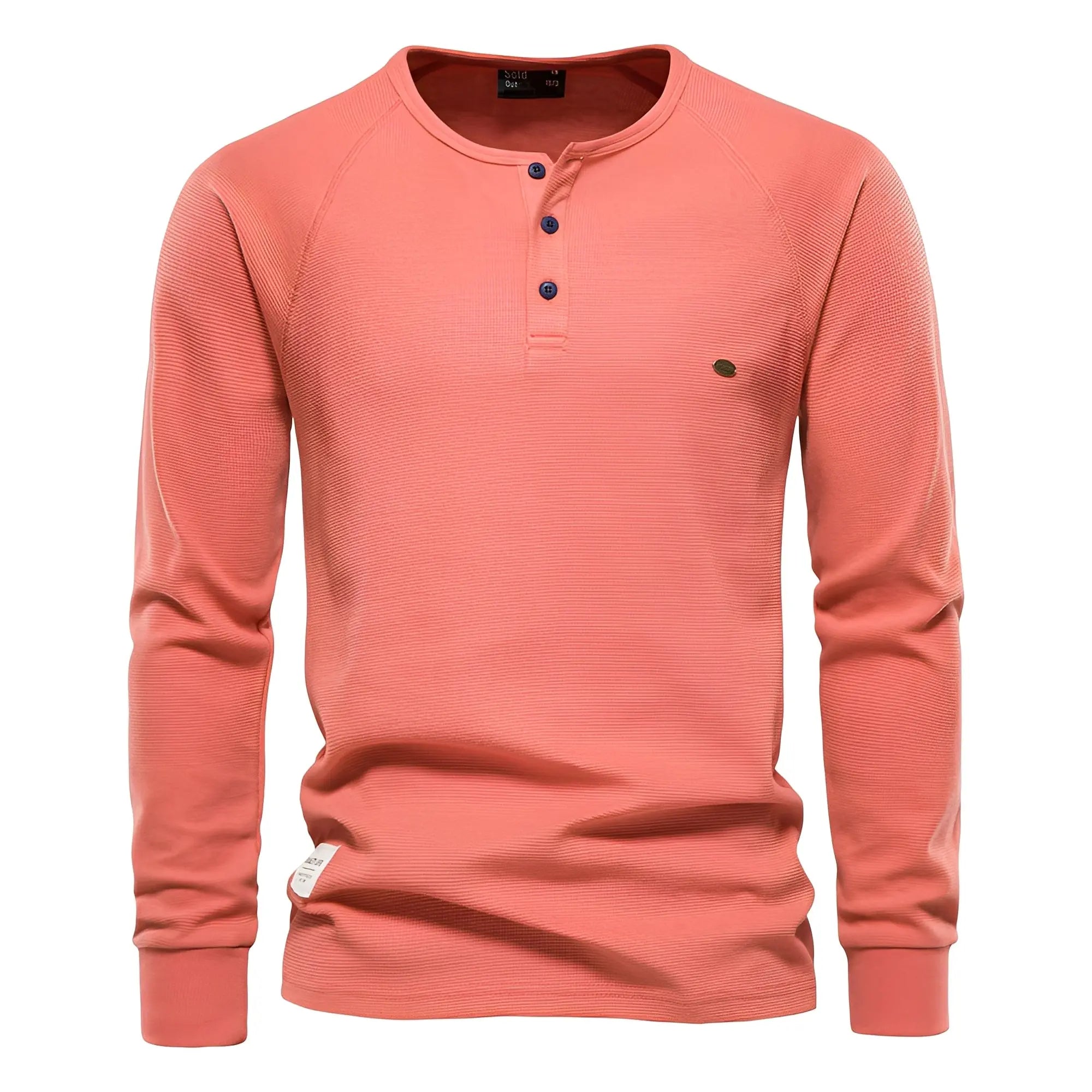 Langærmet Waffle T-shirt til Mænd med Blødt Stof | Elegant Casual Look til Hverdag 4