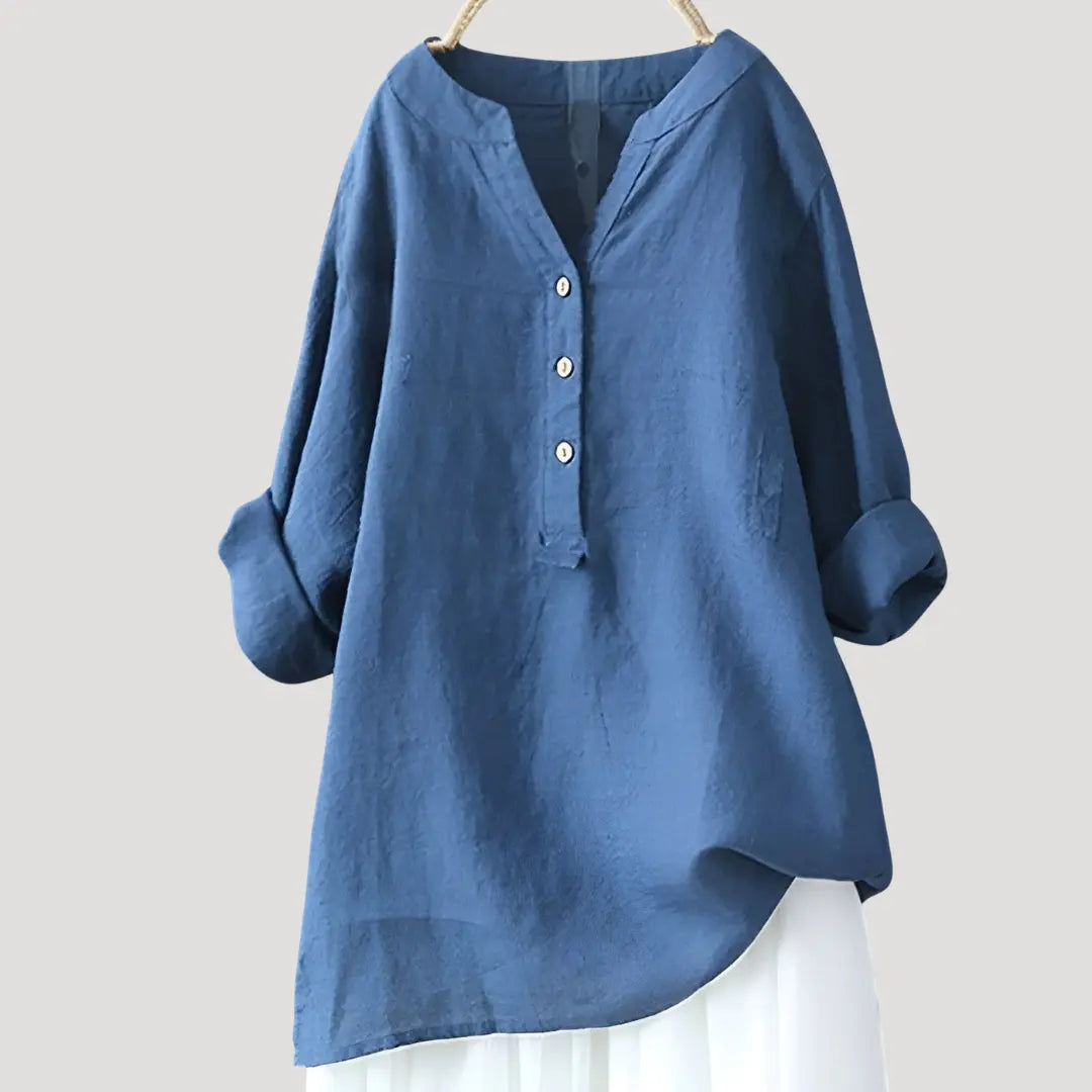 Løs Langline Tunikatop til Kvinder med Åndbart Stof | Perfekt til Sommer og Hverdag 4