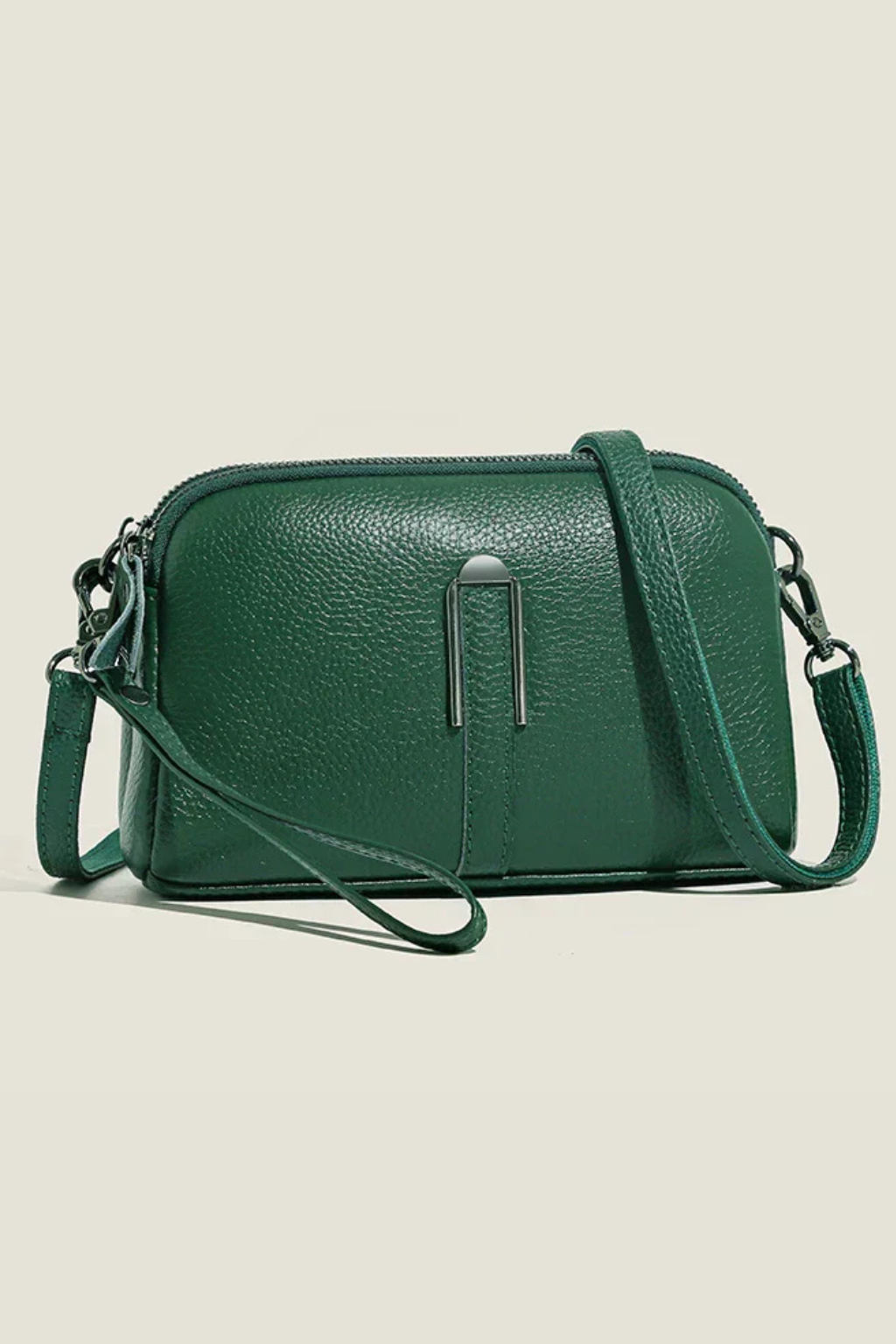 Kompakt Crossbody Taske Dame med Dobbelt Lynlås og Justerbar Rem | Ideel til Hverdagsbrug 4