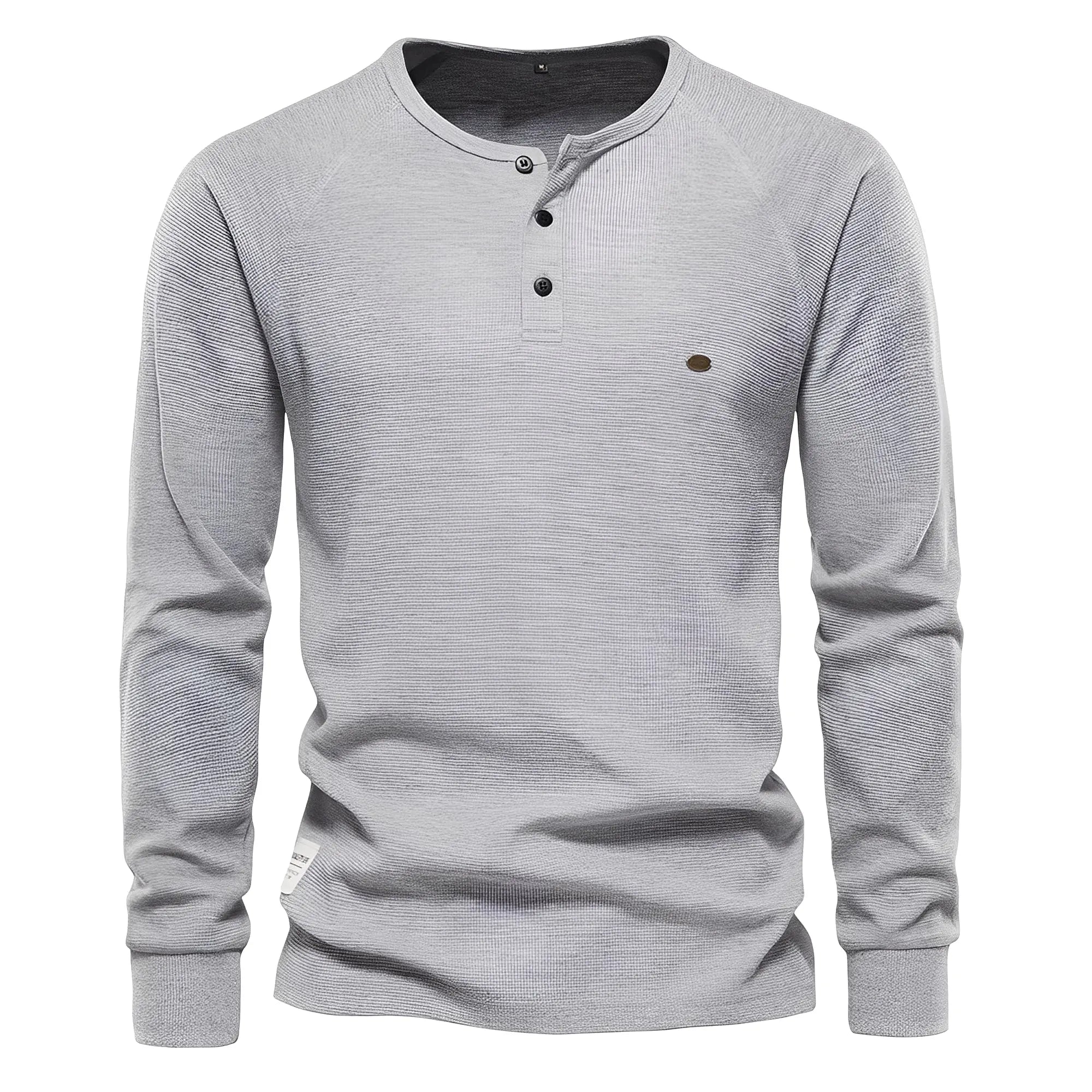 Langærmet Waffle T-shirt til Mænd med Blødt Stof | Elegant Casual Look til Hverdag 3