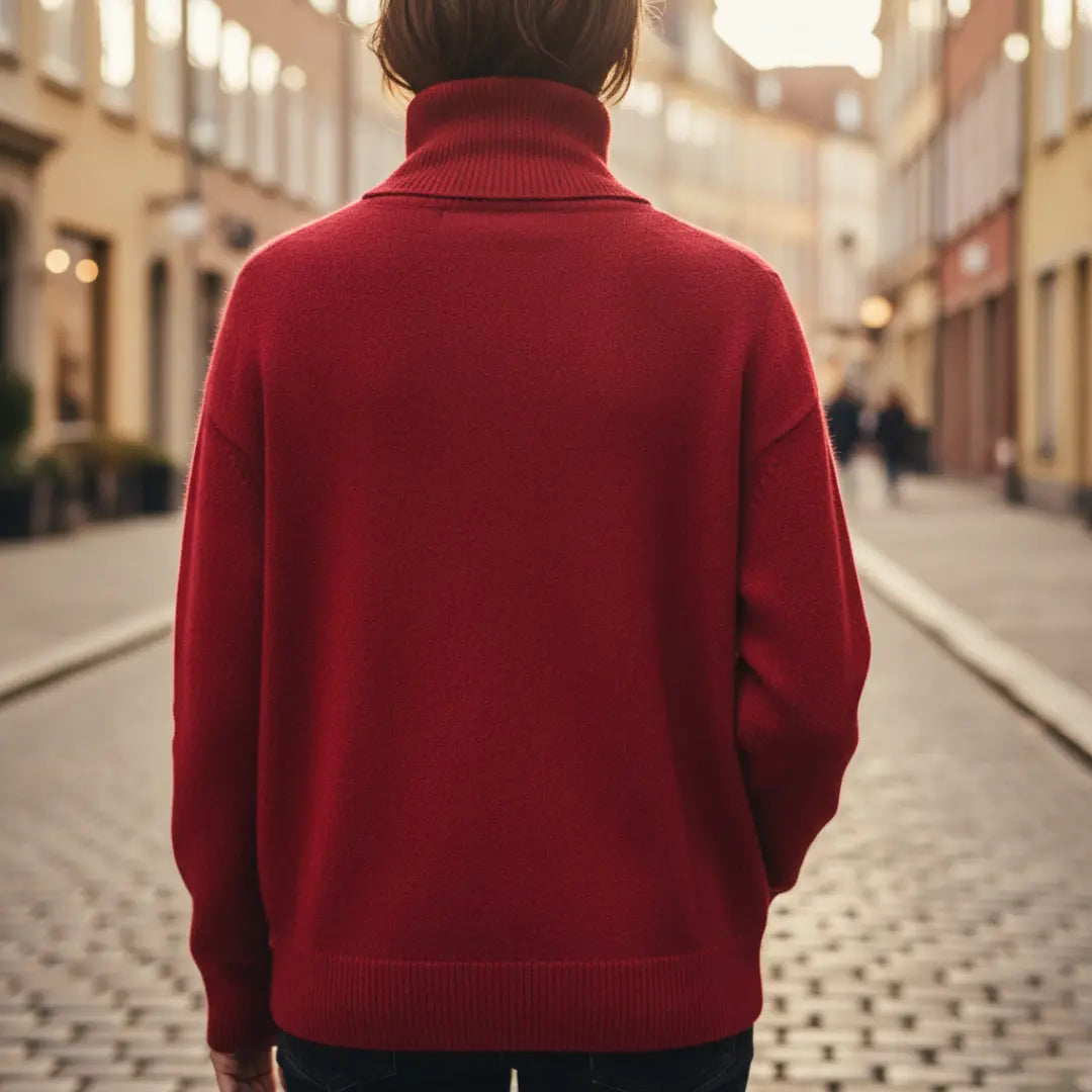 Nora | Sweater Dame – Rullekrave, Blød Komfort & Varm Pasform Til Vinter