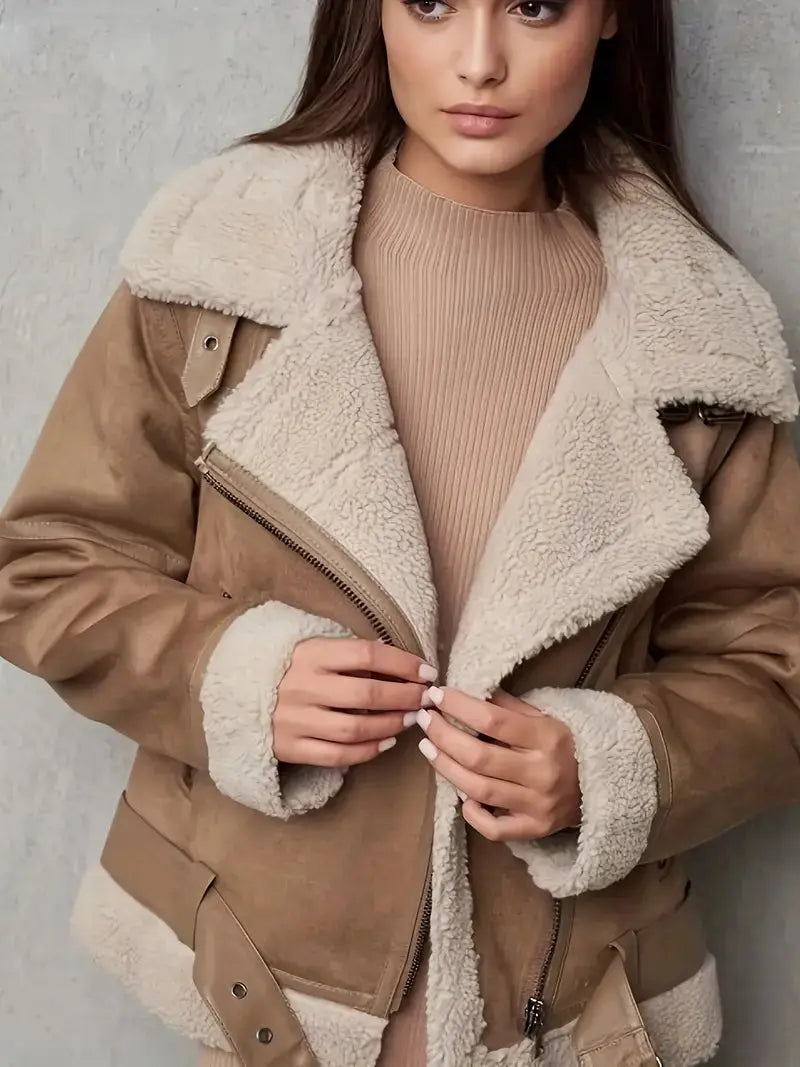 Edda | Varm Sherpa Vinterjakke Dame