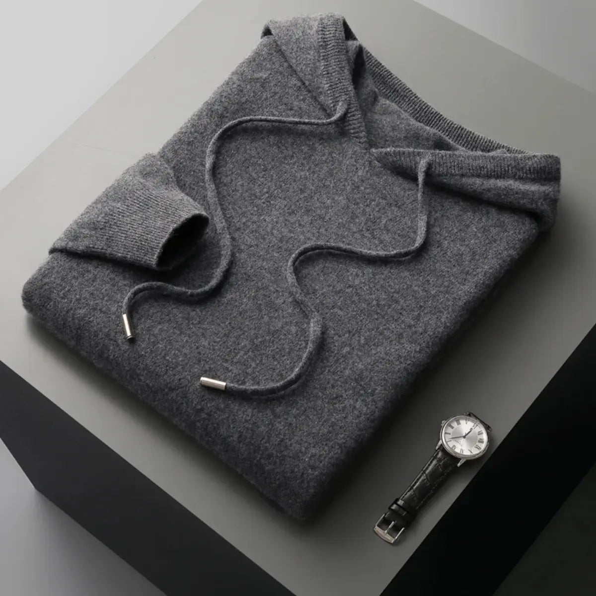 Nicolai | Hoodie Mænd Afslappet Pasform Med Hætte & Ribkanter Til Hverdag