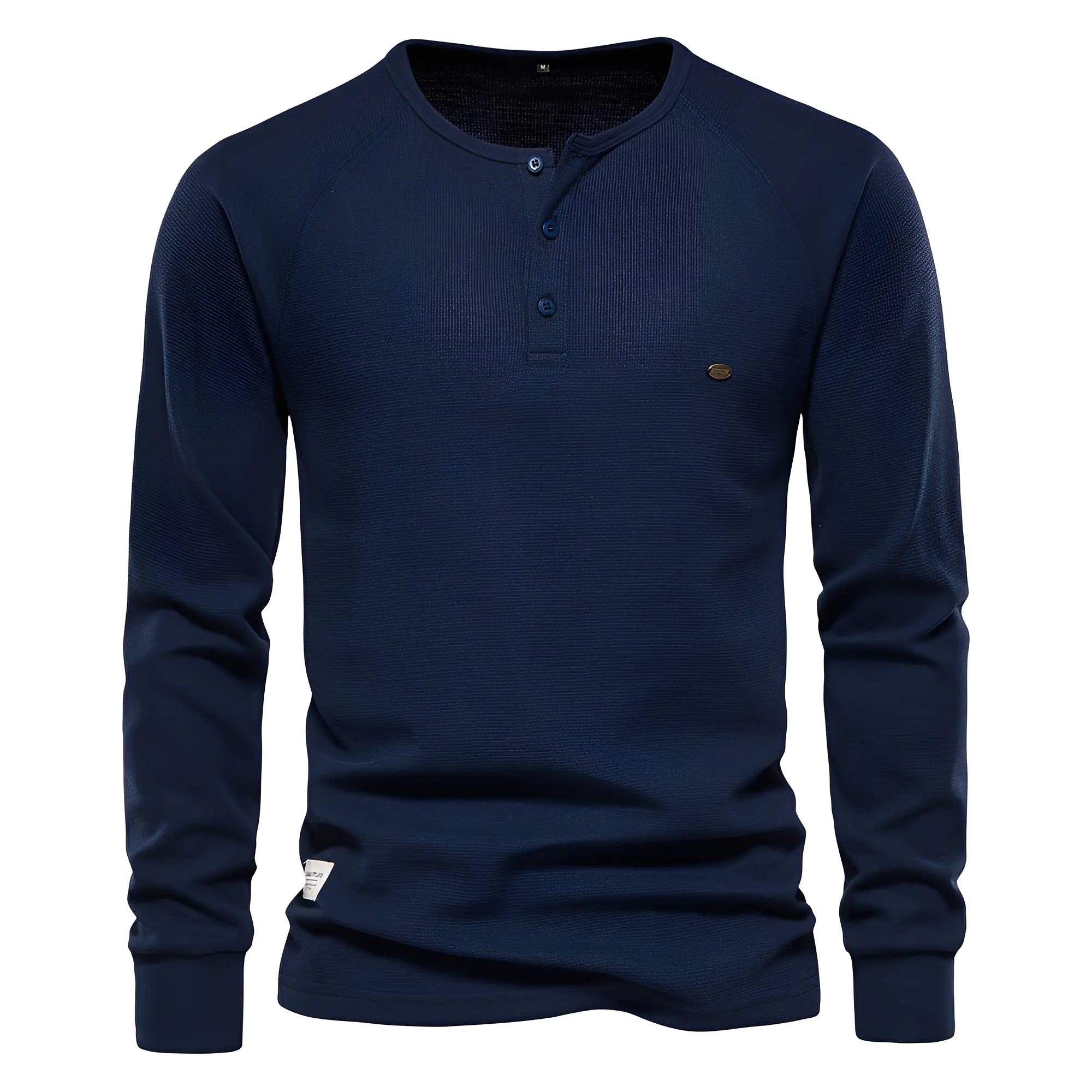 Langærmet Waffle T-shirt til Mænd med Blødt Stof | Elegant Casual Look til Hverdag 7